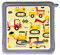 MeinBaby123® Schutzfolie kompatibel mit Toniebox | Schutzcover selbstklebend | Aufkleber passgenau I Folie Sticker I Toniebox Zubehör | Bagger mit Gesicht Baustelle