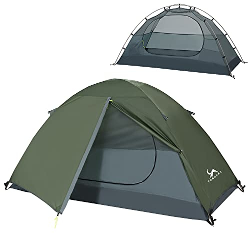 MC Campingzelt für 1–2 Personen, leicht, kompakt für Outdoor, Camping, Wandern, Rucksackreisen