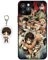 Hülle für iPhone 12 Pro Max Attack on Titan Anime Handyhülle [Mit Angriff auf Titan Schlüsselbund] Cartoons Silikon Sanft Bumper Case Hülle für iPhone 12 Pro Max