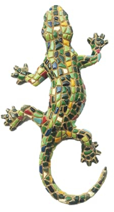 3D-Mosaik-Kühlschrankmagnet, Motiv: Gecko, Barcelona, Spanien, Souvenir, Geschenk, magnetische Aufkleber-Kollektion