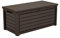 Koll Living Gartenbox/Aufbewahrungsbox 623 Liter, schwarz, weiß oder braun - trockener & belüfteter Stauraum - mit Gasdruckfedern - Deckel bis zu 272 kg belastbar (Braun)
