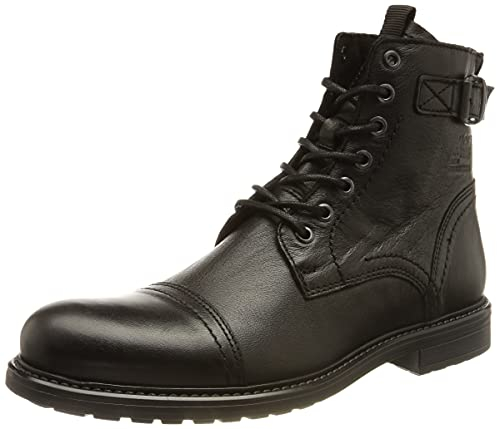 JACK & JONES Jfwshelby Leather Boot SN, Barca Uomo, Antracite, 43 EU