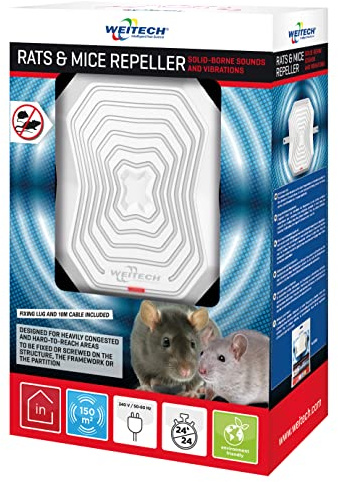 Weitech Indoor Ratten- und Mäuseabwehr mit Körperschall und Vibration