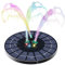 Solar Springbrunnen mit Akku 4W, Solarbrunnen Außen Garten, Solarpumpe Teich mit Drehdüse & Licht, Springbrunnenpumpe Solar mit Akkuspeicher, Solar Brunnen Pumpe für Vogeltränke - Teich LED Pool Deko