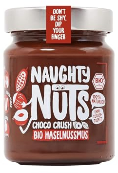 NAUGHTY NUTS Bio Haselnussmus Choco Crush | Vegane Schokolade | 100% Natürlich | Ohne Palmöl & Zucker | Ideal Als Topping Für Müsli | 250g