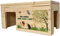 Nagerstore Meerschweinchenhaus Personalisiert mit Wunschnamen ihrer Meerschweinchen mit 2 Eingängen, Holzlasur & Aufklappbar / 45x25x22cm