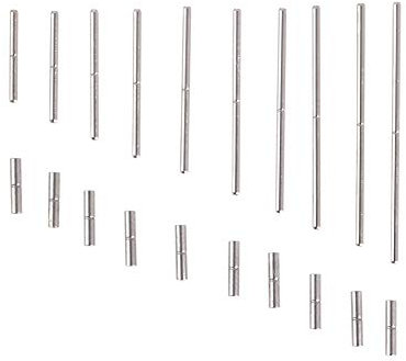 Uhrenarmband Reparatur Zubehör 10er Set Röhren Stifte Federstege Verbindungsstifte für Uhrenreparatur Ersatzteile