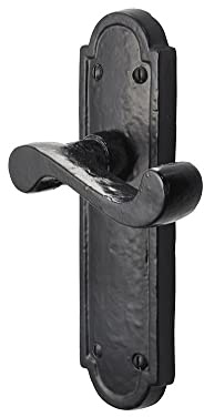 Old Hill Ironworks 172mm x 48mm Antique Laverton Suite Lever Latch Handles, Black
