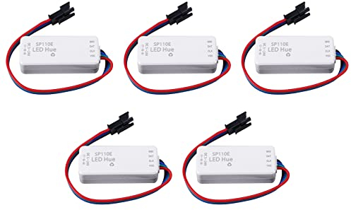 Potadak 5X WS2812B SK6812RGB SK6812RGBW Bluetooth SP110E Mini Controller, UnterstüTzung ALLE LED Streifen/Modul Licht