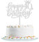40.Geburtstag Tortendeko Silber, Glitzer 40. Geburtstag Kuchendeko, Happy 40th Birthday Cake Topper, 40 Jahre Geburtstag Torten Deko, 40. Geburtstag Party Kuchen Dekoration Frauen Mann(Silber)