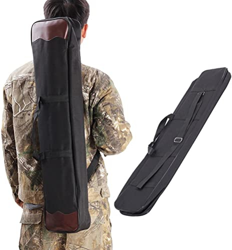 VBESTLIFE Recurve-Bogentasche, Outdoor-Bogenschießen-Handtasche mit Verbreitertem Griff und Verstellbarem Schultergurt aus Segeltuch mit Pfeil-Rucksack