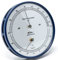 Fischer 111.48T - Haar-Hygrometer mit Thermometer - 103mm Außen-Luftfeuchtigkeitsmesser Made in Germany – Edelstahl blau