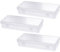 COMNICO 3 recipientes pequeños de plástico para almacenamiento, cajas rectangulares transparentes con cuentas transparentes, accesorios para joyas, manualidades, tornillos y objetos pequeños