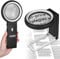 Loupe Grossissante sur Pied avec 18 LED Lumière, 10X 30X Loupe Eclairante à Main avec Support Pliable pour Lecture, Bijoux, Inspection, Monnaies Noir