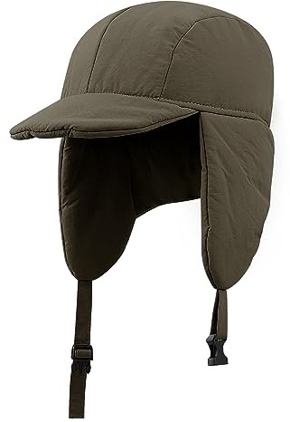 Clakllie Russen Mütze Herren Winter Bomber Hüte Fliegermütze Trappermütze Winddicht Wintermütze mit Ohrenklappen Schirmmütze Warme Jagdmütze für Skifahren,Schlittsch und andere Outdoor-Aktivitäten