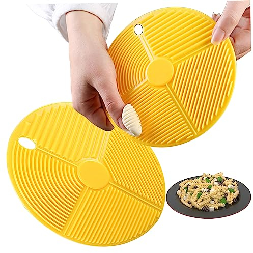 Jorzer Gnocchi Board Pasta Machines Pasta Tool 2PCS Pasta Board Gnocchi Maker 5.91 in Mess-Free Quick Easy Multifunctional Kitchen Pasta Making Tools for Gnocchi