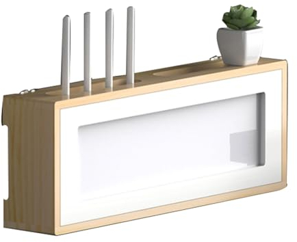 esmen Router-Aufbewahrungsregale, Wandmontage, Holz-WiFi-Router-Aufbewahrungsbox, kabelloses Router-Rack, Kabel-Aufbewahrungsbox zur Aufbewahrung von Kabeln, Routern