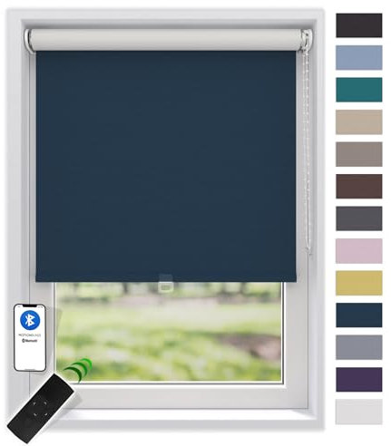 EFIXS Thermorollo White Reflex, Breiten: 40-240, Höhe bis 275 cm, Hier 60 x 190 cm (BxH) Blau, Verdunklungsrollo, Kettenzug, Springrollo, Motor