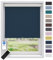 EFIXS Thermorollo White Reflex, Breiten: 40-240, Höhe bis 275 cm, Hier 60 x 190 cm (BxH) Blau, Verdunklungsrollo, Kettenzug, Springrollo, Motor