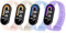 Msksjer 4 Pezzi Cinturini Compatibile con Cinturino Xiaomi Mi Band 10/9/Xiaomi Mi Band 8 Donna e Uomo, Braccialetti Sportivi in Silicone Morbido per Mi Band 10/9/8, Azzurro/Lavanda/Luce di stelle/Rosa