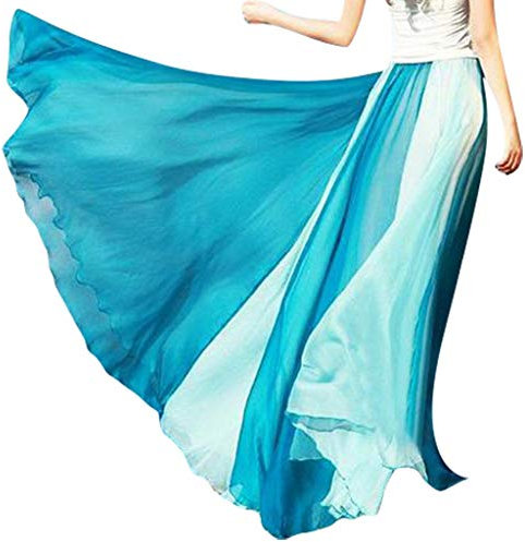Women's Tutu Skirt Mini Skirt Mode-Rock voller Chiffon fließende Farbe Frauen passender Kreis Rockrock (A, One Size)