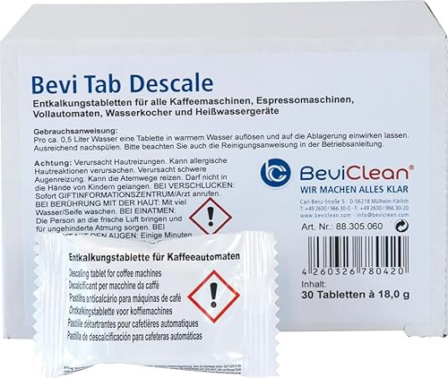 ich-zapfe.de Descalcificador, desincrustante, Pastillas descalcificadoras - Bevi Tab Descale