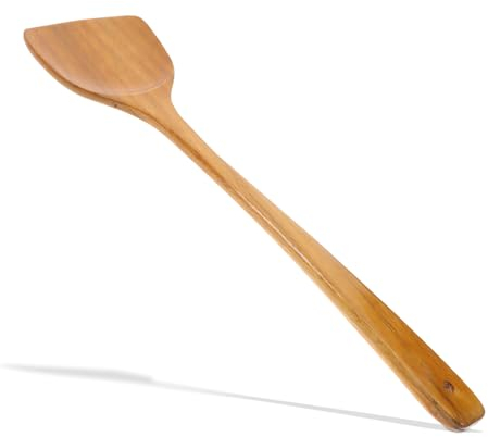 PRETYZOOM 1Stk Pfannenwender Holz Holzspatel mit Langem Griff Holzlöffel Küchenutensilien für Schutz vor Kratzer fr Pfanne