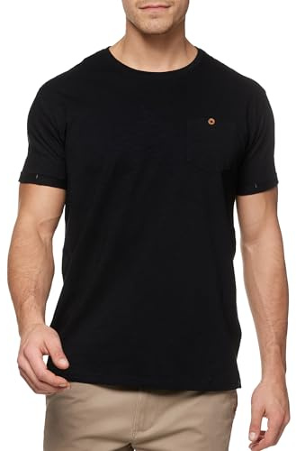 Indicode Herren INJon T-Shirt Sommershirt aus Baumwolle mit Brusttasche | Leichtes Herrenshirt für warme Tage mit angenehmer Passform, Herrenshirt, Basic Shirt, Freizeitshirt, Sommershirt für Männer