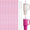 NiHome 12er Set Glitzer Trinkhalme für Stanley 40oz Tumbler, BPA-frei, langlebiges PETG, inkl. 2 Reinigungsbürsten, kompatibel mit Stanley 20/30/40 oz(Rosa)