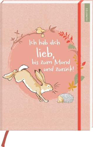 myNOTES Papeterie: Weißt du eigentlich, wie lieb ich dich hab? Notizbuch A4: Ich hab dich lieb, bis zum Mond und zurück! | Maxi-Blankbook DIN A4, gepunktet, für große Ideen und Notizen