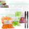 Freezer Bags, 65Pcs Zip Lock Bags Reusable Sandwich Bags BPA-Free Food Ziplock Storage Bags for Fruits,Vegetables,Meat,Grains,Candies