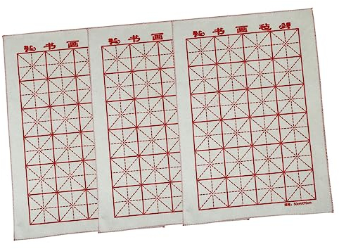 Gogogmee 3 Stück Filzmatte für Kalligrafie und Zeichnen 50x70cm Filzunterlage mit Chinesischer Malerei Leicht und Papierhaltend Schreibtischunterlage für Schüler