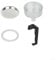 Premium Replacement Accessories for Moka Pot Handle, Gasket, Funnel, Filter (6 Cup)