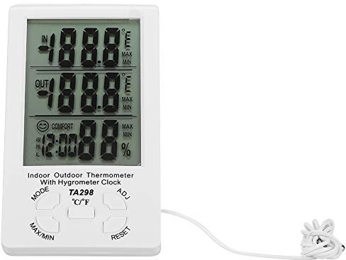 Misuratore di umidità e Temperatura, Igrometro Elettronico Professionale con Sonda per Azienda Agricola