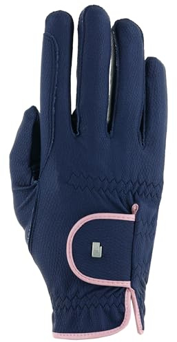 Roeckl Sports Reithandschuh LONA, Ladies Sommer Handschuh, Navy/Vintage Pink 8