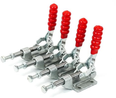 INGDAUM® Morsetto a ginocchiera, tenditore regolabile per asta di spinta, tenditore per leva al ginocchio, morsetto a sgancio rapido (GH-36003M x 4)