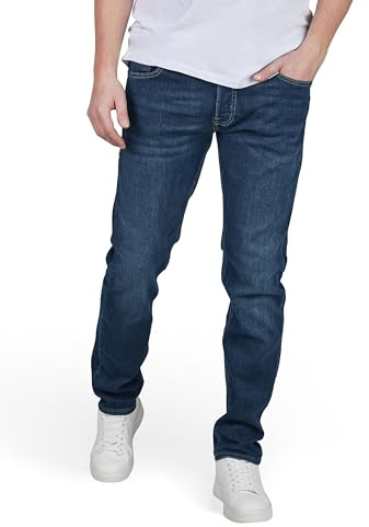 JACK & JONES JJIGLENN Men's Stretch Slim Fit Jeans Trousers Denim Blue Black 30 31 32 33 34 36 38, 30 W/32 L