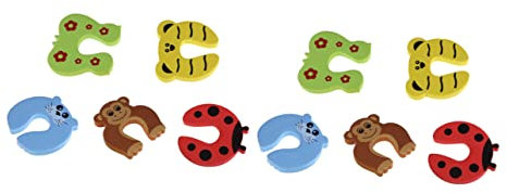 ULDIGI 10 Stück Cartoon Türstopper Fingerschutz Türverriegelung Aus Umweltfreundlichem Eva Material Zur Vermeidung Von Fingerklemmen Bei Haustüren Und Kindersicherung