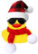 Tyinerc Gelbe Quietschende Ente, Weihnachts-Gummiente – Dekoration für das Armaturenbrett, mit Sonnenbrille, Schal, Hüte, schwimmende aus Gummi, quietschend
