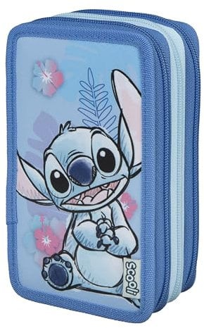 Scooli - Tripledecker Stitch - Gefülltes Schüleretui mit hochwertigen Stiften & Zubehör - Ideal für Schule, Freizeit und unterwegs - ab 6 Jahren