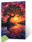 5D Diamond Painting Erwachsene Kits, DIY Sonnenuntergang Baum Diamond Painting Bilder, Mosaikherstellung Malen Nach Zahlen Full Drill Stickerei Malerei Kits für Home Wand Dekorieren 100x130cm S-598