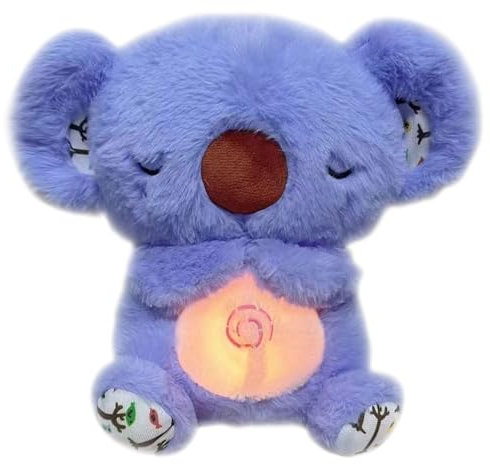 Koala lenitivo, Sollievo dall'ansia Orso di Peluche Che Respira Animali, Koala del Sonno, lontre respiratorie in Rilievo con luci Musicali e Movimento ritmico, Peluche Portatile Sleep Buddy d