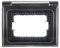IXTRIMA Placca UNIVERSALE da esterno Ip44 3 posti (idrobox) compatibile con Bticino, Vimar, Gewiss custodia stagna 3P COLORE Nero