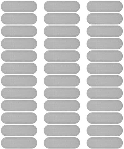 PATIKIL Phone Dustproof Net Stickers, 40 Pcs Phone Speaker Anti Dust Protector Cover Universal Speaker Mesh Sticker for Mobile (0.87x0.28), Silver