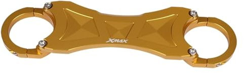 XUHXX Compatibile con Xmax 300 250 125 400 X-Max 125 XMAX300 XMAX250 Accessori Supporto Forcella Anteriore Sospensione Bilanciamento Ammortizzatore Staffa (Oro (con Logo))