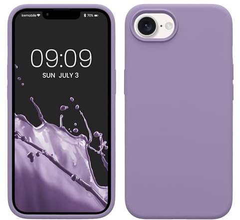 kwmobile Cover per Apple iPhone 17e / iPhone 16e Custodia - Back Case per Smartphone in Silicone TPU - Protezione Gommata - lavanda lilla