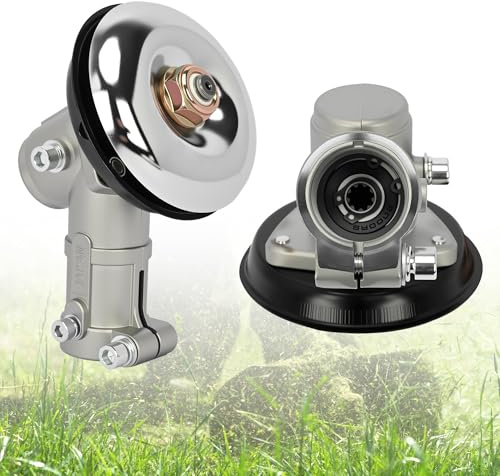 awagas Freischneider Getriebe 26mm 9 Zähne, Universal Getriebekopf | Rasenmäher Winkelgetriebe Rasentrimmer Getriebe mit Schrauben für Motorsense Trimmer Freischneider