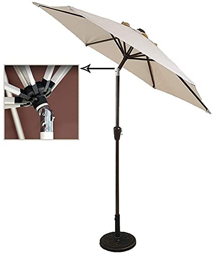 CAFIEDR Parasol de terrasse avec Inclinaison à Bouton-Poussoir, idéal pour Les Petites fêtes en Plein air dans Les bistrots