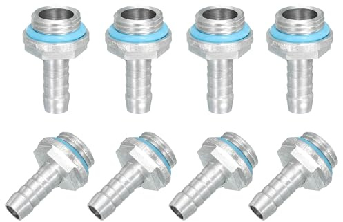 QUARKZMAN 8 Stück G1/4 Fitting G1/4 Gewinde Mit 7mm Außendurchmesser Düse PC Wasserkühlung Schlauchfitting Für PC Wasserkühlungssystem Zubehör