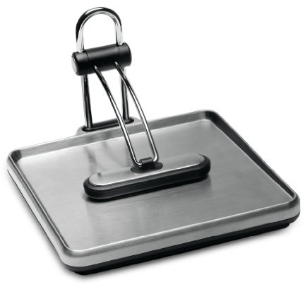 AUIFFER simplehuman Napkin Holder Stainless Steel Quick Grip Serviettenhalter Edelstahl, grau, Design